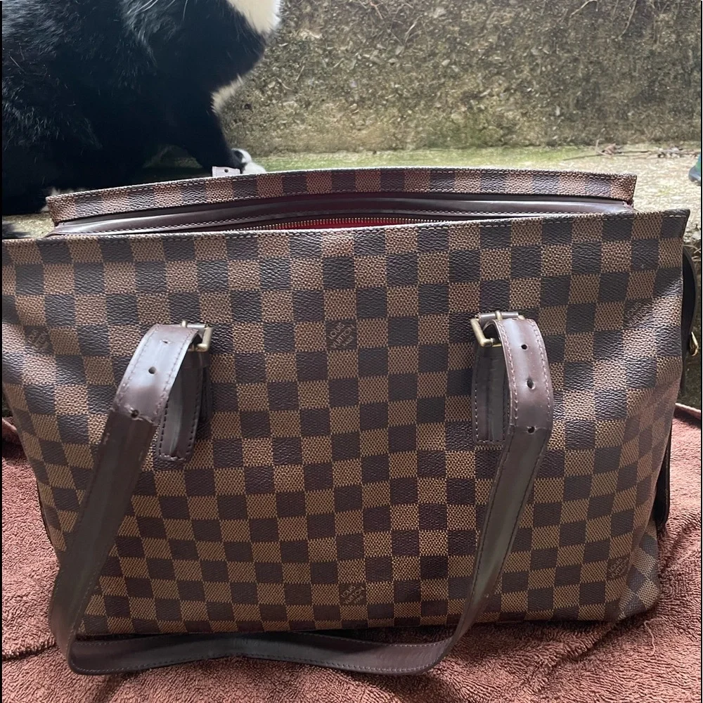 Louis Vuitton Brown Checkered Tote - Picture 1 of 16